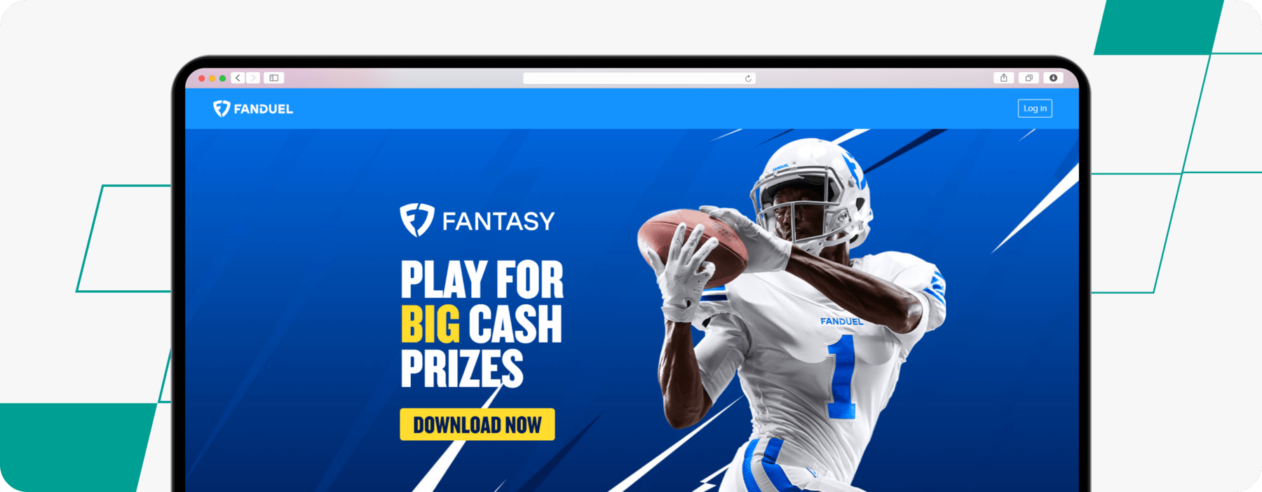 fanduel fantasy sports homepage screenshot