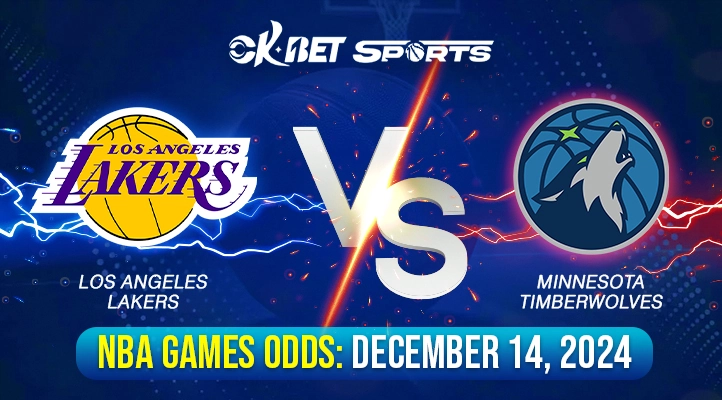 A graphics image of Lakers vs Timberwolves