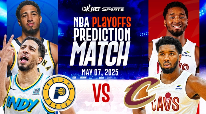 image of two basketball players matchup of pacers vs cavaliers